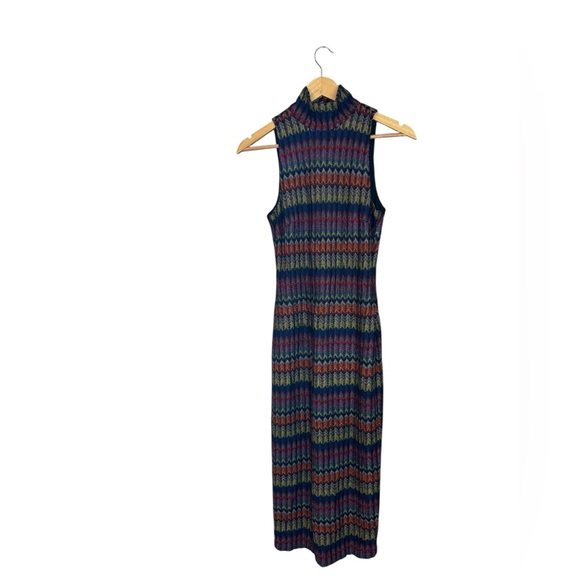 Ramy Brook Madilyn Retro Chevron Knit Midi Dress S - Picture 2 of 9